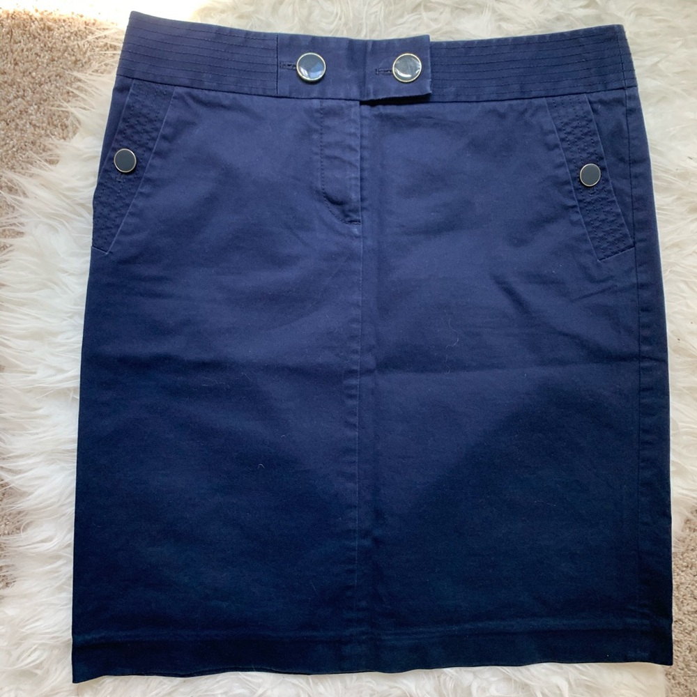 Jcrew sailor buttoned cotton pencil skirt
